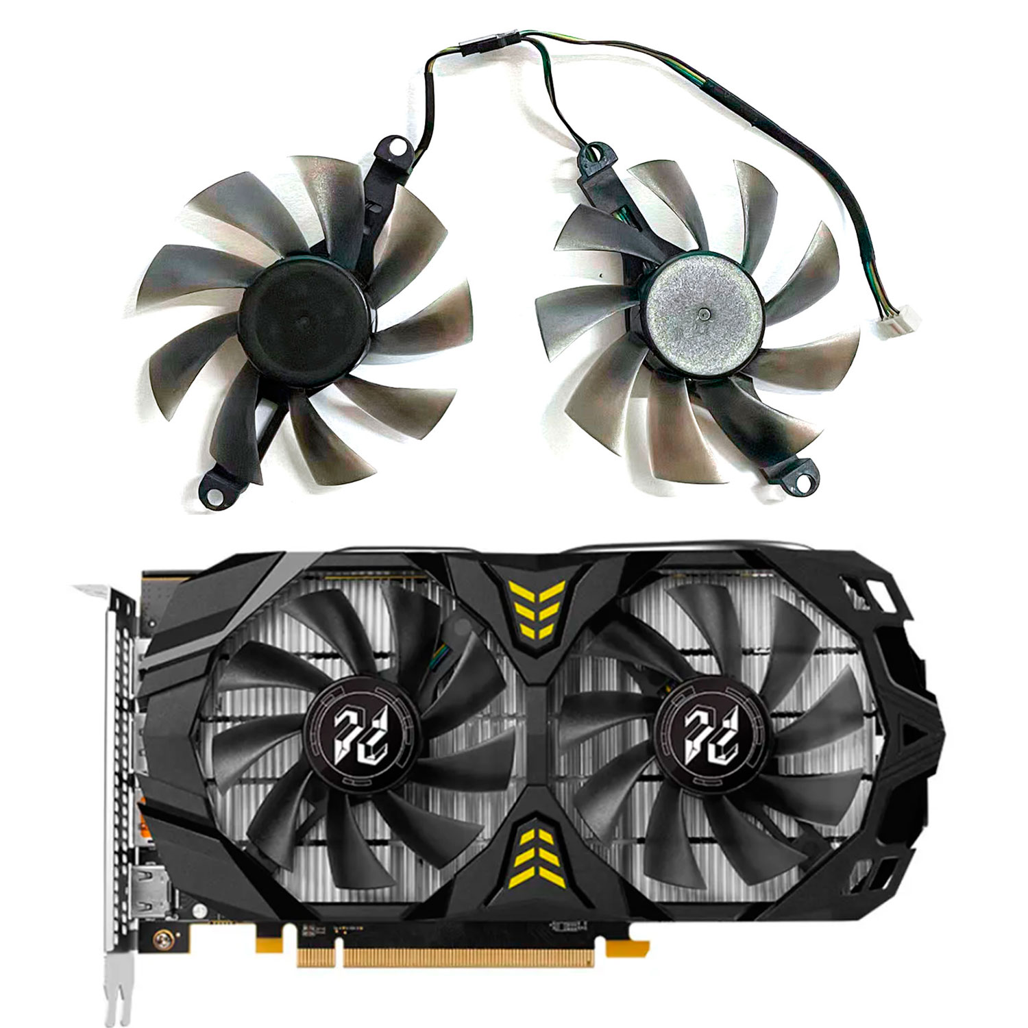 Rx 580 8Gb 2048Sp Gpu - 새 GPU 팬, 4핀, 85mm/75mm, RX580